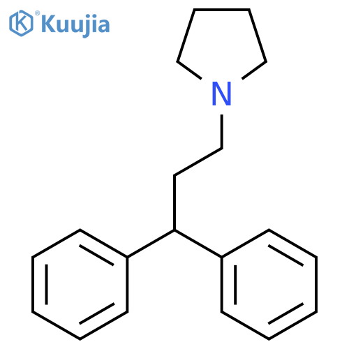 Pyrrolidine, 1-(3,3-diphenylpropyl)- structure