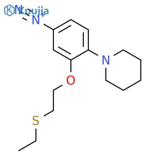 BENZENEDIAZONIUM, 3-[2-(ETHYLTHIO)ETHOXY]-4-(1-PIPERIDINYL)- structure