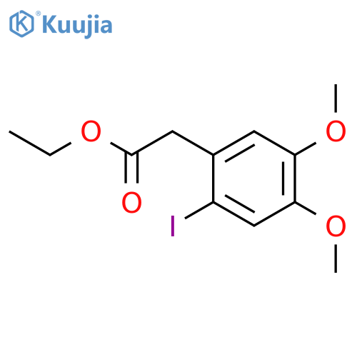 BENZENEACETIC ACID, 2-IODO-4,5-DIMETHOXY-, ETHYL ESTER structure