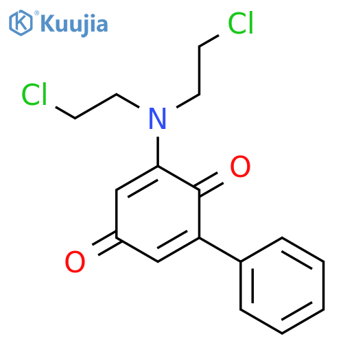 2,5-Cyclohexadiene-1,4-dione, 2-[bis(2-chloroethyl)amino]-6-phenyl- structure