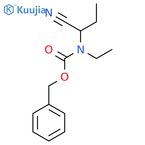 benzyl N-(1-cyanopropyl)-N-ethylcarbamate structure