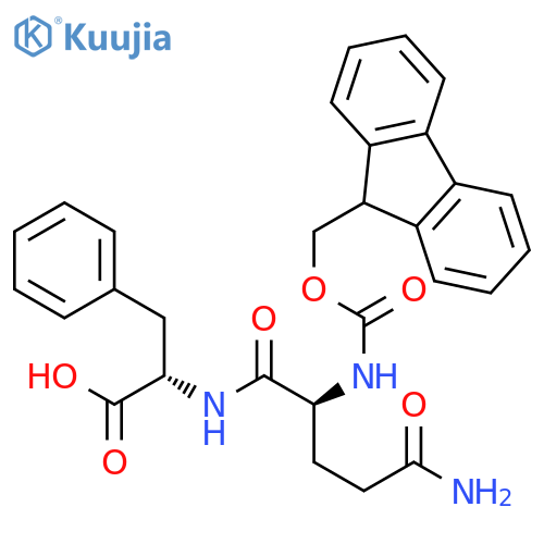 L-Phenylalanine, N2-[(9H-fluoren-9-ylmethoxy)carbonyl]-L-glutaminyl- structure