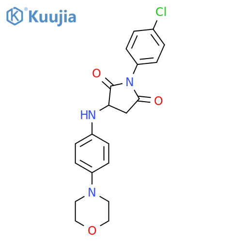 1-(4-chlorophenyl)-3-{4-(morpholin-4-yl)phenylamino}pyrrolidine-2,5-dione structure