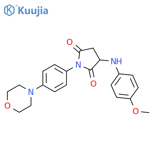 3-(4-methoxyphenyl)amino-1-4-(morpholin-4-yl)phenylpyrrolidine-2,5-dione structure