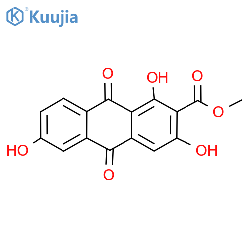 1,3,6-Trihydroxy-2-methoxymethyl-9,10-anthraquinone structure
