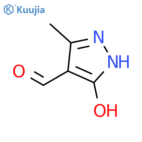 5-Hydroxy-3-methyl-1H-pyrazole-4-carbaldehyde structure