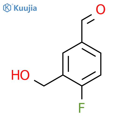 4-fluoro-3-(hydroxymethyl)benzaldehyde structure