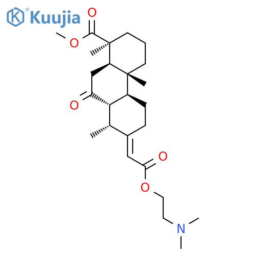 1-Phenanthrenecarboxylicacid,7-[2-[2-(dimethylamino)ethoxy]-2-oxoethylidene]tetradecahydro-1,4a,8-trimethyl-9-oxo-,methyl ester, (1S,4aR,4bS,7E,8R,8aS,10aR)- structure