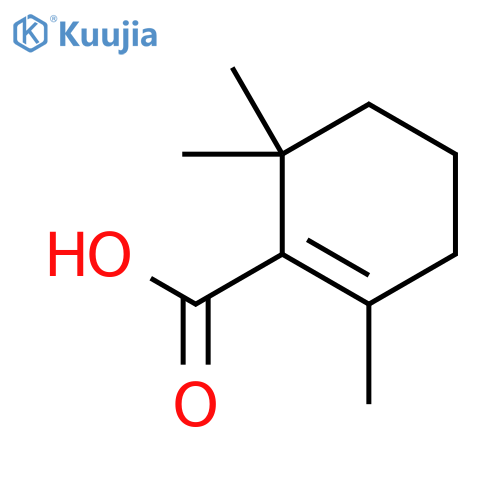2,6,6-trimethylcyclohex-1-ene-1-carboxylic acid structure