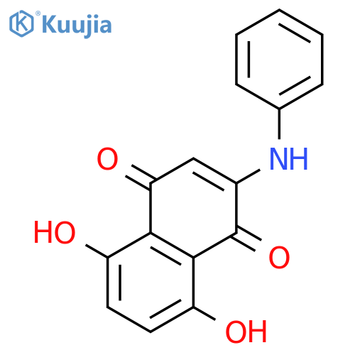 1,4-Naphthalenedione, 5,8-dihydroxy-2-(phenylamino)- structure