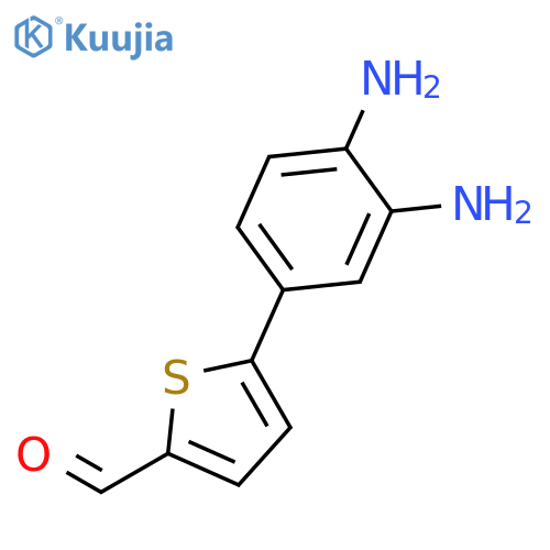 2-THIOPHENECARBOXALDEHYDE, 5-(3,4-DIAMINOPHENYL)- structure