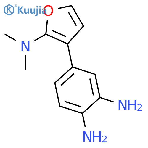 1,2-Benzenediamine, 4-[2-(dimethylamino)-3-furanyl]- structure