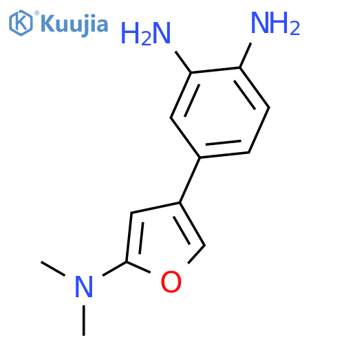 1,2-Benzenediamine, 4-[5-(dimethylamino)-3-furanyl]- structure