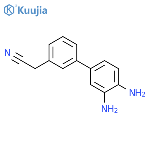 [1,1'-Biphenyl]-3-acetonitrile, 3',4'-diamino- structure