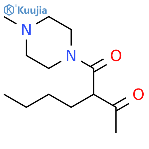 PIPERAZINE, 1-(2-ACETYL-1-OXOHEXYL)-4-METHYL- structure