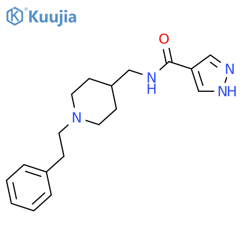 1H-Pyrazole-4-carboxamide, N-[[1-(2-phenylethyl)-4-piperidinyl]methyl]- structure