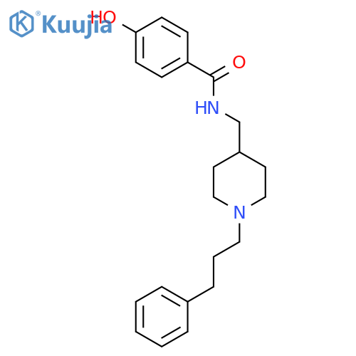 BENZAMIDE, 4-HYDROXY-N-[[1-(3-PHENYLPROPYL)-4-PIPERIDINYL]METHYL]- structure