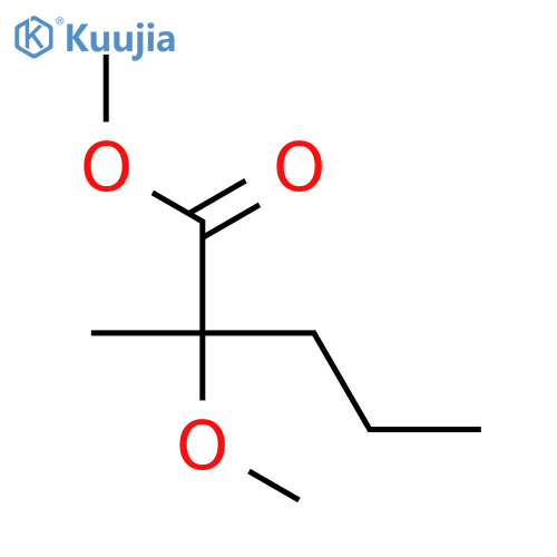 Pentanoic acid, 2-methoxy-2-methyl-, methyl ester structure