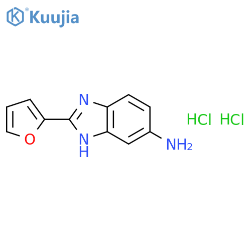 2-(furan-2-yl)-1H-1,3-benzodiazol-5-amine dihydrochloride structure
