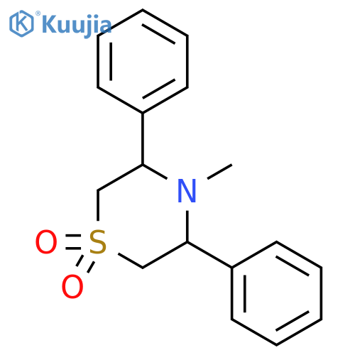 Thiomorpholine, 4-methyl-3,5-diphenyl-, 1,1-dioxide structure