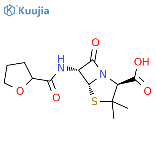 4-Thia-1-azabicyclo[3.2.0]heptane-2-carboxylicacid, 3,3-dimethyl-7-oxo-6-[[(tetrahydro-2-furanyl)carbonyl]amino]-, [2S-(2a,5a,6b)]- (9CI) structure