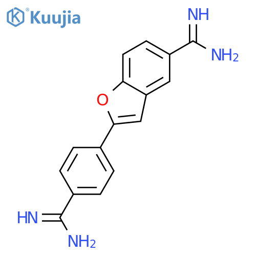 5-Benzofurancarboximidamide,2-[4-(aminoiminomethyl)phenyl]- structure