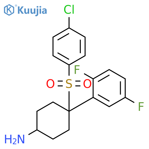 4-((4-Chlorophenyl)sulfonyl)-4-(2,5-difluorophenyl)cyclohexanamine structure
