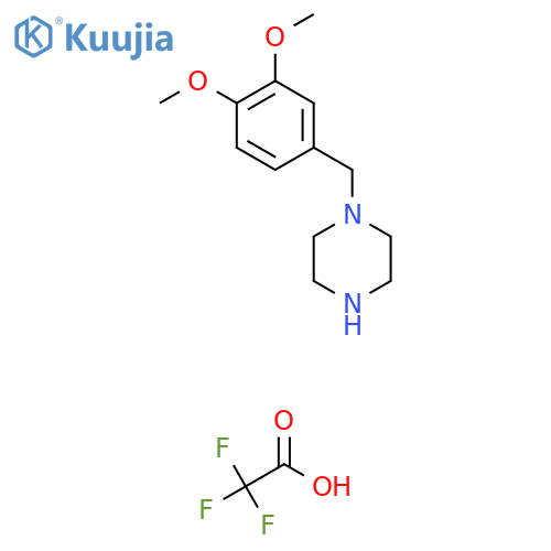 1-(3,4-Dimethoxy-benzyl)-piperazine trifluoroacetate structure