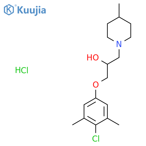 1-(4-chloro-3,5-dimethylphenoxy)-3-(4-methylpiperidin-1-yl)propan-2-ol hydrochloride structure