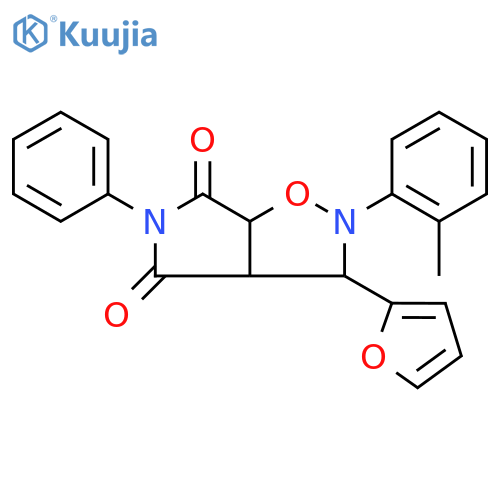 3-(furan-2-yl)-2-(2-methylphenyl)-5-phenyl-hexahydro-2H-pyrrolo3,4-d1,2oxazole-4,6-dione structure