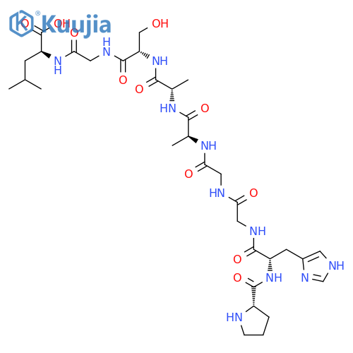 L-LEUCINE, L-PROLYL-L-HISTIDYLGLYCYLGLYCYL-L-ALANYL-L-ALANYL-L-SERYLGLYCYL- structure