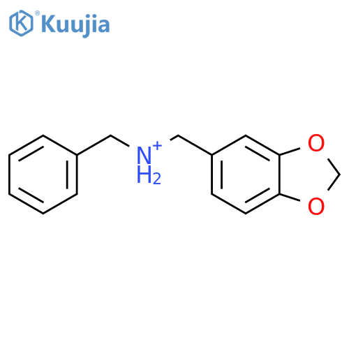 benzo[1,3]dioxol-5-ylmethyl-benzyl-amine structure