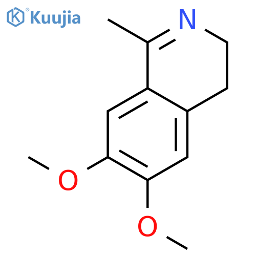6,7-Dimethoxy-1-methyl-3,4-dihydroisoquinoline structure