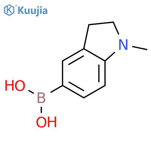 (1-methyl-2,3-dihydro-1H-indol-5-yl)boronic acid structure