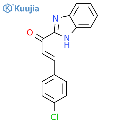 2-Propen-1-one, 1-(1H-benzimidazol-2-yl)-3-(4-chlorophenyl)-, (2E)- structure