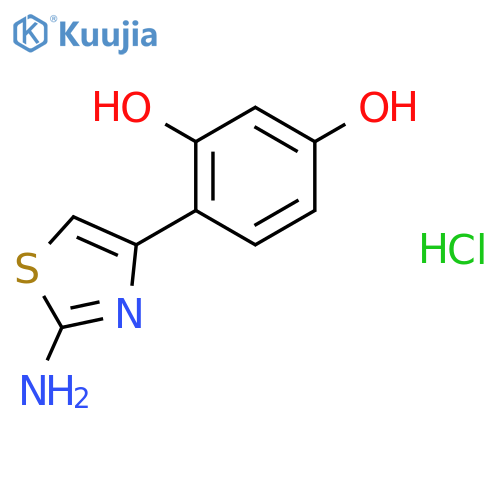 4-(2-Amino-1,3-thiazol-4-yl)benzene-1,3-diolhydrochloride structure