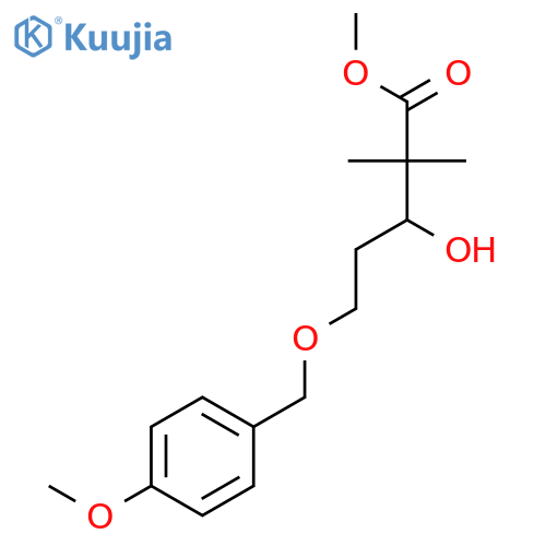 Pentanoic acid, 3-hydroxy-5-[(4-methoxyphenyl)methoxy]-2,2-dimethyl-, methyl ester, (3S)- structure