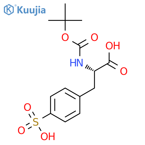 L-Phenylalanine, N-[(1,1-dimethylethoxy)carbonyl]-4-sulfo- structure