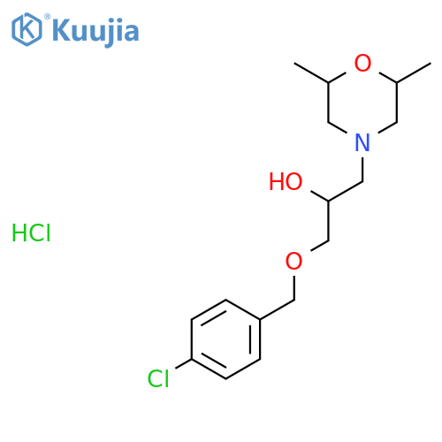 1-(4-chlorophenyl)methoxy-3-(2,6-dimethylmorpholin-4-yl)propan-2-ol hydrochloride structure