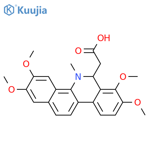 5,6-Dihydro-2,3,7,8-tetramethoxy-5-methylbenzo[c]phenanthridine-6-acetic acid; (S)-form structure