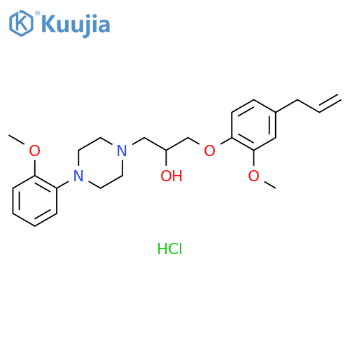 1-2-methoxy-4-(prop-2-en-1-yl)phenoxy-3-4-(2-methoxyphenyl)piperazin-1-ylpropan-2-ol dihydrochloride structure