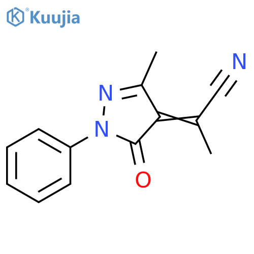 Propanenitrile,2-(1,5-dihydro-3-methyl-5-oxo-1-phenyl-4H-pyrazol-4-ylidene)- structure