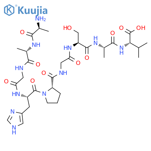 L-VALINE, L-ALANYL-L-ALANYLGLYCYL-L-HISTIDYL-L-PROLYLGLYCYL-L-SERYL-L-ALANYL- structure