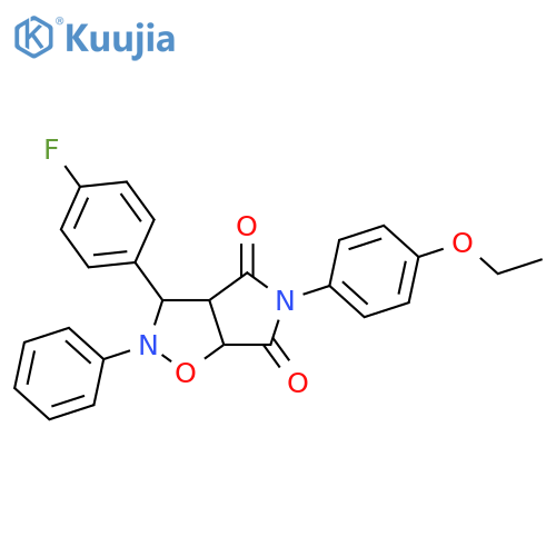5-(4-ethoxyphenyl)-3-(4-fluorophenyl)-2-phenyl-hexahydro-2H-pyrrolo3,4-d1,2oxazole-4,6-dione structure