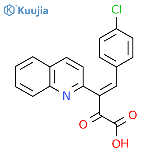 4-(4-chlorophenyl)-2-oxo-3-(quinolin-2-yl)but-3-enoic acid structure