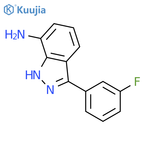 3-(3-fluorophenyl)-1H-indazol-7-amine structure