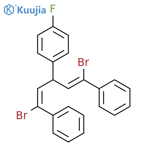 Benzene, 1-[(2E)-3-bromo-1-[(1Z)-2-bromo-2-phenylethenyl]-3-phenyl-2-propenyl]-4-fluoro- (9CI) structure