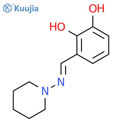 1,2-Benzenediol, 3-[(1-piperidinylimino)methyl]- (9CI) structure