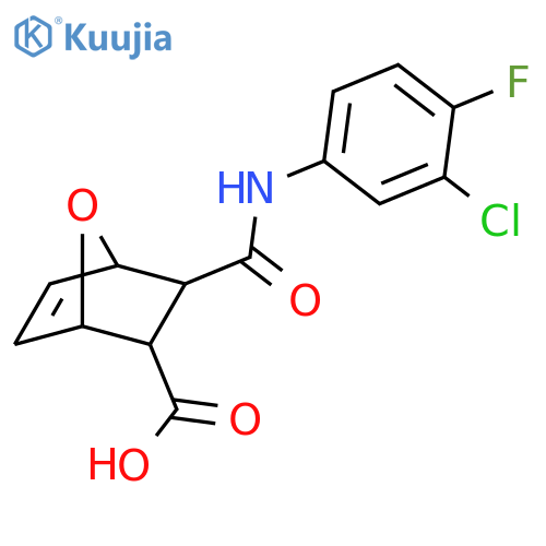 <br>3-[(3-chloro-4-fluoroanilino)carbonyl]-7-oxabicyclo[2.2.1]hept-5-ene-2-carb oxylic acid structure