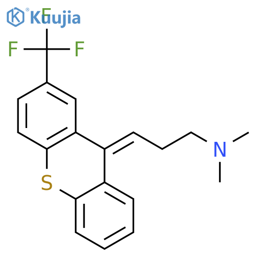 1-Propanamine,N,N-dimethyl-3-[2-(trifluoromethyl)-9H-thioxanthen-9-ylidene]-, (E)- (9CI) structure